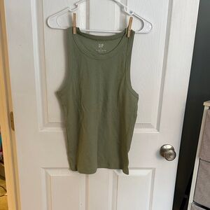GAP Sage Green Ribbed Tank Top